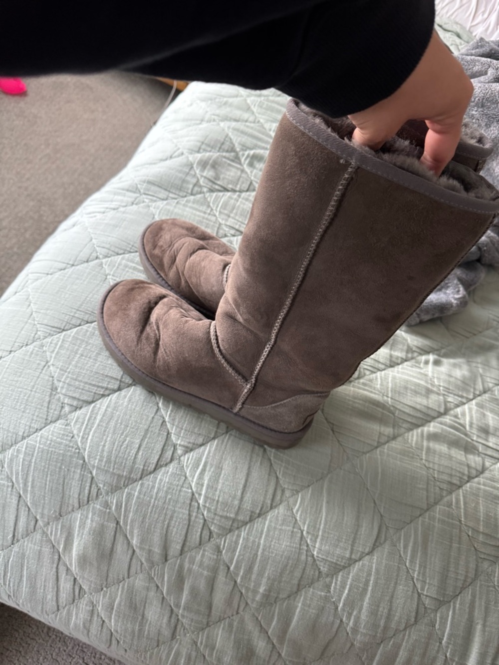 UGG Classic Short Suede Boots - Dark Brown